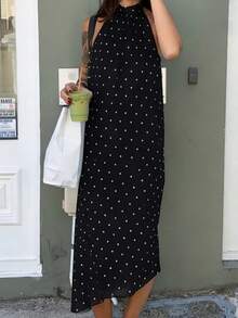 Women Midi Dresses - Black - View 5