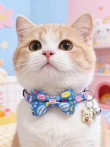 1 件装宠物卡通兔子项圈；猫项圈；狗项圈；颈围可调节；节日礼物；复活节；生日；宠物配件；宠物 - 彩色 - 查看 23