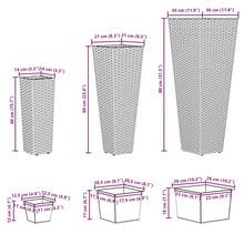 vidaXL Set für Outdoor 3 pcs Metall Pflanzkasten für den Außenbereich,geeignet für Gemüse,Blumen,Kräuter Erdbeeren,ideal für Garten und Balkon,robuste Pflanzgefäße - A - Übersicht 9