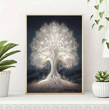 Bộ tranh đính đá 5D quyến rũ 1 chiếc - Nghệ thuật kim cương thiết kế cây phát sáng, Tranh đính đá thêu chữ thập tự làm, Trang trí tường không khung cho phòng khách, phòng ngủ, văn phòng, Quà tặng nghệ thuật hoàn hảo - Nhiều màu - Xem 15