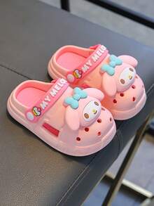 SANRIO 1双夏季儿童闭趾凉鞋，女童防滑透气户外拖鞋，幼儿及小童沙滩鞋 - 西瓜粉 - 查看 4