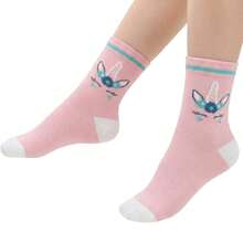 Paraiso da Lingerie 6 Pares De Meia Infantil Menina Criança Dia a Dia Escolar - Multicolorido - Visão 7