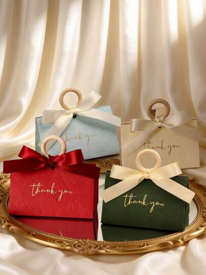 20pcs Triangle Candy Boxes, Wedding Gift Lipstick Boxes, 12.5cm * 7.5cm Gift Packaging Boxes, Pastel Jewelry Boxes With Bow, Suitable For Wedding, Mother's Day And Birthday Party Chocolate Boxes