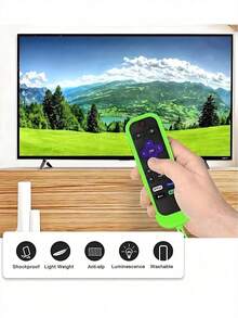 1 chiếc vỏ bọc điều khiển từ xa bằng silicon tương thích với điều khiển TV, vỏ giữ điều khiển phát sáng trong bóng tối cho Streaming Stick 4K, Express 4K+, Premiere, Streambar, Simple Remote/Voice Remote kèm dây đeo cách nhiệt, chủ đề Ngày lễ tình bạn, Chó con, Lễ hội Carnival - Nhiều màu - Xem 3