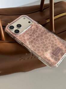 Y2K 可爱彩色涂鸦闪光豹纹手机壳，适用于 17 Pro Max、17 Pro、17、16 Pro Max、16 Pro、16、16 Plus、15 Pro Max、15 Pro、13 Pro Max、14 Pro、12 Pro Max、17 Air、14、13、12、11，韩版防摔时尚手机壳 - 粉色 - 查看 4