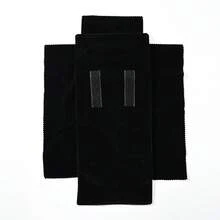 YRUID Fashion Mini Small Black 10 Buckles Necklace Rings Earring Bracelets Storage Bag Jewelry Nylon Roll Organizer Bag Velvet Bracelet Carrying Display Holder Jewelry Business Pouch - Black - View 8