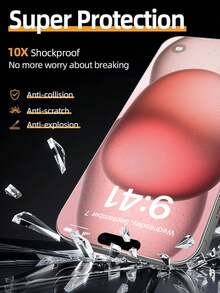 3pcs Ultra-Clear Tempered Glass Screen Protector, Made Of Tempered Glass Material, Scratch-Resistant, Anti-Fingerprint, Compatible With IPhone 17 Pro Max/17 Pro/17 Air/17/16 Pro Max/16 Pro/16 Plus/16/15 Pro Max/15 Pro/15 Plus/15/14/13/12 And Other Models. - Clear - View 7