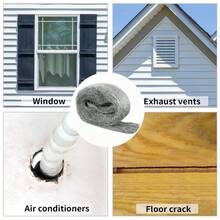 20M Steel Wire Wool Roll Wire Wool For Rats Mice Cleaning Smoothing Sanding - Grey - View 4