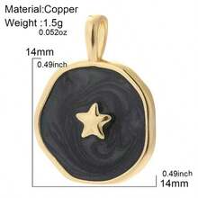 1个铜质时尚心形吊坠，可DIY手链、项链、耳环、包包挂饰配件 - 彩色 - 查看 32