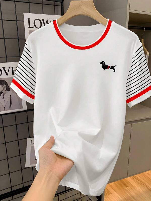 Casual Versatile Solid Color Round Neck Short Sleeve T-Shirt, Women's Regular Round Neck T-Shirt, Women's Fashion T-Shirt. Suitable For Spring, Summer Vacation, Daily Wear, Home.