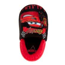 Disney Cars Slippers Boys' Slip On Cozy Warm Soft Plush Indoor Wear Relax & Play (Toddler Sizes 5-10/ Little Kids Sizes 11-12) - 紅/黑 - 查看 6