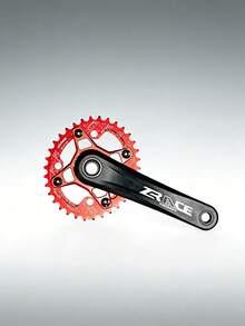 ZRACE BCD104 And BCD96 Universal Oval Narrow Wide Chainrings, Vickers-Hardness 15+ For MTB, 7075 Aluminum Alloy CNC Process - Red - View 5