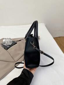 2026新款黑色鳄鱼纹大容量手提包、单肩包、休闲通勤包、设计师款奢华女士办公手提包 - 黑色 - 查看 5