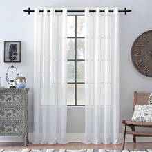 1 Juego adecuado para cortinas de 35-147 pulgadas, con remates decorativos en forma de cono, juego de barras de cortina decorativas de 1 pulgada, barra de cortina extensible de alta resistencia, juego completo de tratamiento de cortinas para ventanas para sala de estar y dormitorio - Cono creciente - Ver 11