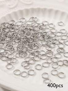 60/400个 304#不锈钢开口圈，金色钢色，适用于珠宝制作DIY手链、项链、耳环等配件，尺寸4/5/6/8/10毫米 - 珠寶製作跳環 - 查看 16