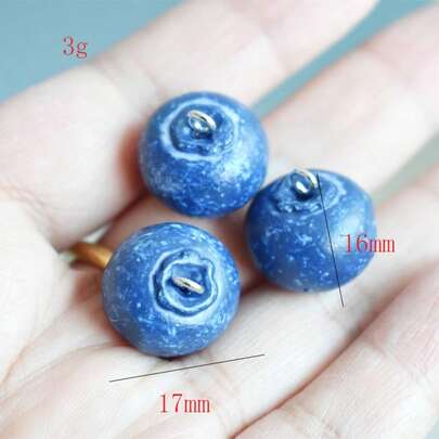 16*17毫米树脂仿真水果吊坠，可用于DIY耳环、项链、钥匙扣、珠宝配件