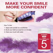 60克紫色牙齿美白粉，深层清洁，清新口气，方便旅行携带，酒店及日常使用，5天用量，多种口味（薄荷、葡萄、椰子、西瓜、芒果） - 60克-紫色美白牙粉 - 查看 8