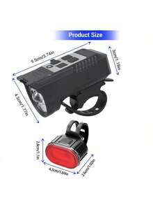 1PC LED Bicycle Front Light Super Bright Bicycle Light Dual Light Source High Brightness Bike Flashlight Rechargeable For Emergency - Bicycle Light - View 4