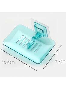 1/2 透明自粘壁挂式皂碟，壁挂式水晶皂盒，桌面沥水皂盒，适用于浴室 - 多色 - 查看 7