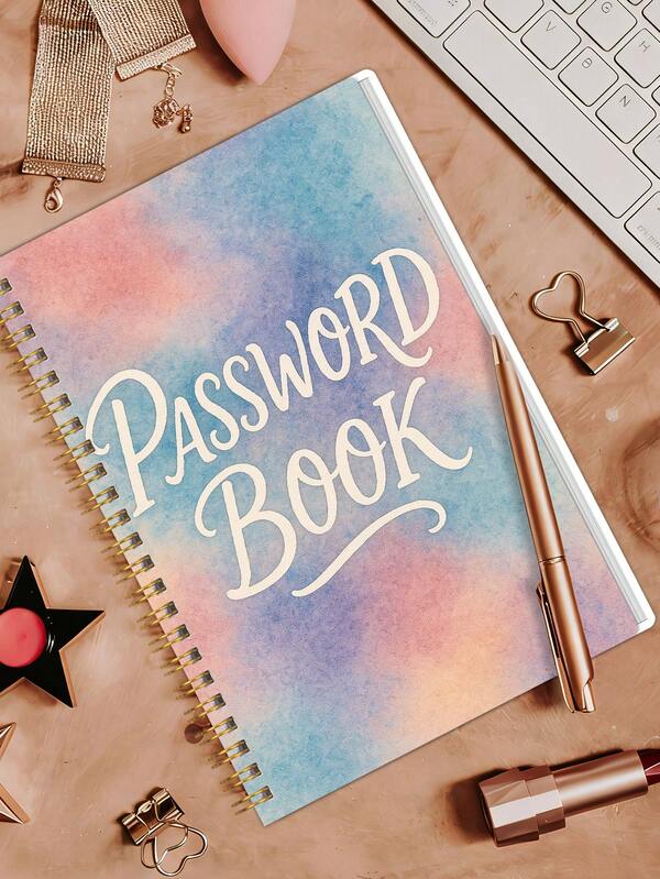 1pc Witch Password Book, A5 Spiral Password Book For Internet Logins,Subscriptions, Social Media & Creator Accounts, Cute Stationery Gift For Women & Students, School Office Supplies, Home Decor