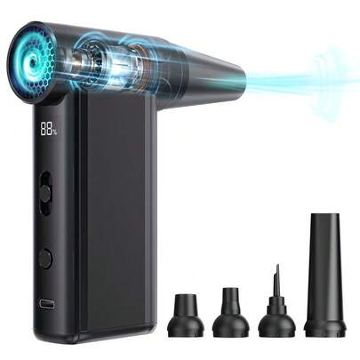 Wireless Turbo Blower Fan, Handheld Portable Air Blower, Dual Use For Car & Home, Powerful Airflow For Outdoor Camping