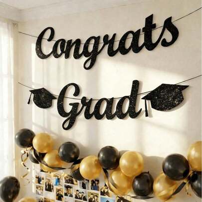 2026 Graduation Party Decorations - Class Of 2026 Banner - Congrats Grad Decor, 2026 High School College Graduation Pary Decorations Glitter