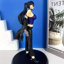 高品质动漫人物收藏雕像，配有锤子 - 紫色头发，黑色服装和眼镜，是动漫迷理想的圣诞节和生日礼物。 - 彩色 - 查看 8