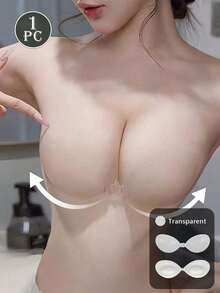 1pc New Invisible Silicone Bra, Invisible Adhesive Push-Up Bra, Women's Bra, Invisible Push-Up Bra, Suitable For Women. Perfect For Backless Evening Gowns And Special Occasions. - Multicolor - View 12
