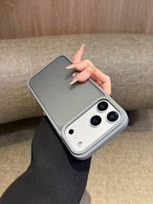 1pc Gray Matte Transparent Phone Case Suitable For IPhone17, 17pro, 17Air, 17promax, 11, 11Pro, 11promax, 12, 12 Pro, 12Promax, 13, 13pro, 13promax, 14, 14pro, 14PLUS, 14promax, 15, 15pro, 15PLUS, 16, 16pro, 16promax, 16PLUS - Grey - View 4