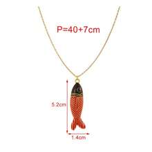 1pc Minimalist Elegant Natural Stone Inlaid Faux Turquoise Titanium Steel Necklace, Boho Style, 18K Gold Plated, Fashionable Women's Jewelry, Suitable For Daily Wear, Vacation, Party, Music Festival, Celebration And Holiday, Delicate And Simple Accessory Gift. (Natural Stone May Have Slight Color Difference.) - Fish Pendant Necklace - View 9