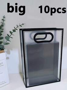 20pcs/10pcs/3pcs/1pc Transparent Gift Bags, (Ribbon Not Included) Minimalist Hollow Handle Design PVC Gift Packaging Bags, Suitable For Parties, Weddings, Birthdays, Shopping, Minimalist Home Decor, Transparent Handle Gift Bags, Transparent Wedding Gift Bags, Group Purchase Gift Bags, Holiday Party Supplies, Easter Gifts, Christmas Gifts, Reusable Transparent PVC Gift Packaging Bags, Ribbon Not Included - Multicolor - View 26