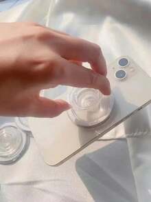 1pc Magnetic Phone Grip Stand With Magnetic Base - Foldable, Compatible With IPhone, Non-Slip Base, Space-Saving Design, Suitable For Video Calls, Gaming, Car Dashboard - Compatible Accessories, Magnetic Phone Holder, Handsfree Viewing, Minimalist Style, Safety Accessory, Office Worker, Gaming Gear, Compact Accessory, Sturdy Support, Phone Stand, Gift For Friends - Nhiều màu - Xem 5