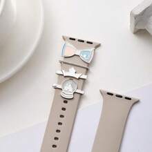 4件套山形装饰配件，适用于硅胶表带系列，尺寸包括38mm、40mm、41mm、42mm、44mm、45mm和49mm。 - 均碼 - 查看 25