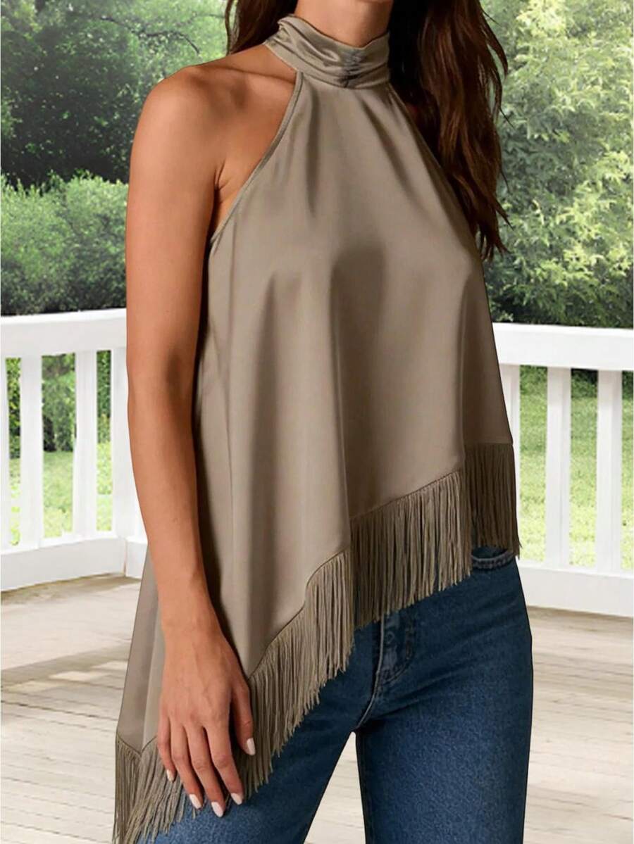Women Tank Tops & Camis - Grey - View 1