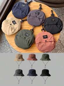 1Pc Unisex Foldable Outdoor Bucket Hat, Waterproof Quick-Drying Bucket Hat, Summer Breathable Outdoor Hat Is Suitable Fishing, Mountaineering, Hiking, Traveling, Camping, Vacation Graduation - Khaki - View 1