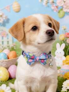 1 件装宠物卡通兔子项圈；猫项圈；狗项圈；颈围可调节；节日礼物；复活节；生日；宠物配件；宠物 - 彩色 - 查看 22