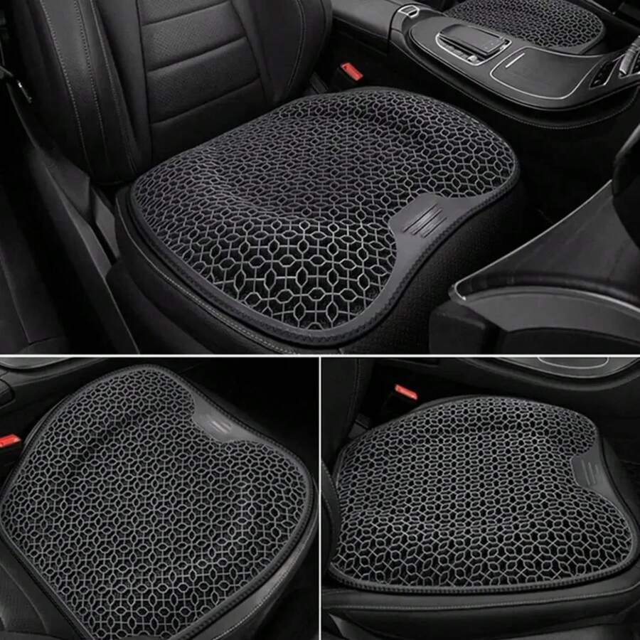 Car Seat Cushion In Summer Honeycomb Gel Seat Cushion Truck Monolithic Silica Gel Ventilation Cool Breathable Office Fart Pad - A - 查看 1