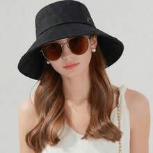 女士户外旅行宽檐帽，渔夫帽设计让脸看起来更小，欧美时尚遮阳帽 - 漁夫帽 - 查看 6