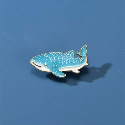 Whale Shark Enamel Brooch Pin Fashion Decorative Brooches Ornaments Lapel Bag Badges Jewelry Gifts