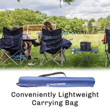 Wakeman - Mesa de Camping Plegable portátil con 2 portavasos y Bolsa de Transporte para Camping Senderismo Picnic Eventos Deportivos y la Playa Azul - Azul - Ver 6
