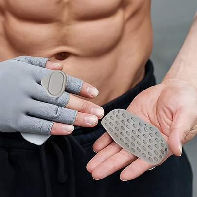 Anti-Slip Workout Grips, Gym Grips Weight Lifting Grips Pads, Ergonomics Weight Lifting Gloves For Men Women Deadlift, Fitness Training And Exercise, Gym Grips Pads For Palm Protection