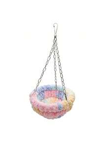 1pc Parrot Nest, Forest Style Hanging Hammock Bed, Plush Nest, Small Bird Supplies, Swing, Warm Bird Nest - View 13