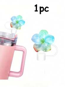 1 cái/6 cái Nắp đậy ống hút hình hoa phù hợp với cốc 30oz & 40oz, đầu ống hút silicon 10mm, nắp ống hút tái sử dụng, nắp ống hút chống bụi, nắp đậy đầu ống hút đơn giản, phụ kiện cốc - Nhiều màu - Xem 12
