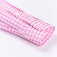 Rand paul Men's Casual Comfortable Checkered Shirt - 淺粉色 - 查看 5