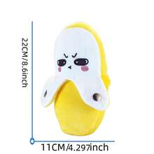 1个水果节奏感应钢琴香蕉毛绒玩具，支持双人互动游戏或单人自由玩耍。需使用3节AA电池（不包含在内），适合情侣互动和儿童社交发展。 - 黃色 - 查看 11