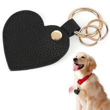 PU Leather Heart-Shaped AirTag Protective Case With Keychain, Full Protection, Portable, Shockproof, Scratch-Resistant, Anti-Collision. AirTag Keychain Does Not Affect Signal. Can Be Attached To Car Keys, Bags, Luggage, Wallets, Children, Bicycles, Dogs And Cats. - Multicolor - View 14