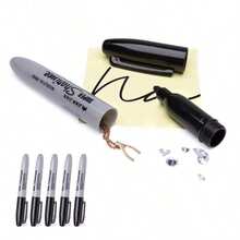 1pc Fun  Hidden Storage  Bank Disguise Fake Marker Marker Pen (Black) - Black - View 9