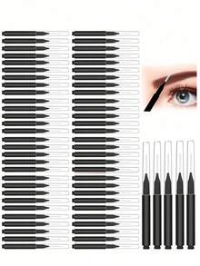 200件套带盖眉刷套装，包含眉毛修剪器、睫毛夹、染色工具、眉睫造型配件 - 彩色 - 查看 11