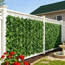 4 tấm chắn riêng tư bằng dây thường xuân nhân tạo, chống tia UV, trang trí ngoài trời cho ban công và sân vườn. - màu xanh lá - Xem 9