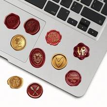 500pcs 2D Wax Seal Stickers Roll, Non-Real Wax Seal, Artistic Envelope Sealing Stickers, Suitable For Envelopes, Graffiti Stickers, Vinyl Stickers, Water Bottles, Guitars, Luggage, Phone Cases, Laptops, Skateboards, Gifts, Etc. - B - View 5